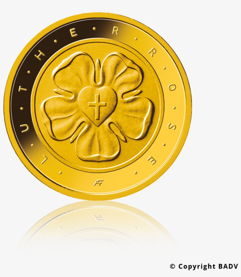 50 Euro Gold Coin "lutherrose" - Euro Gold, transparent png