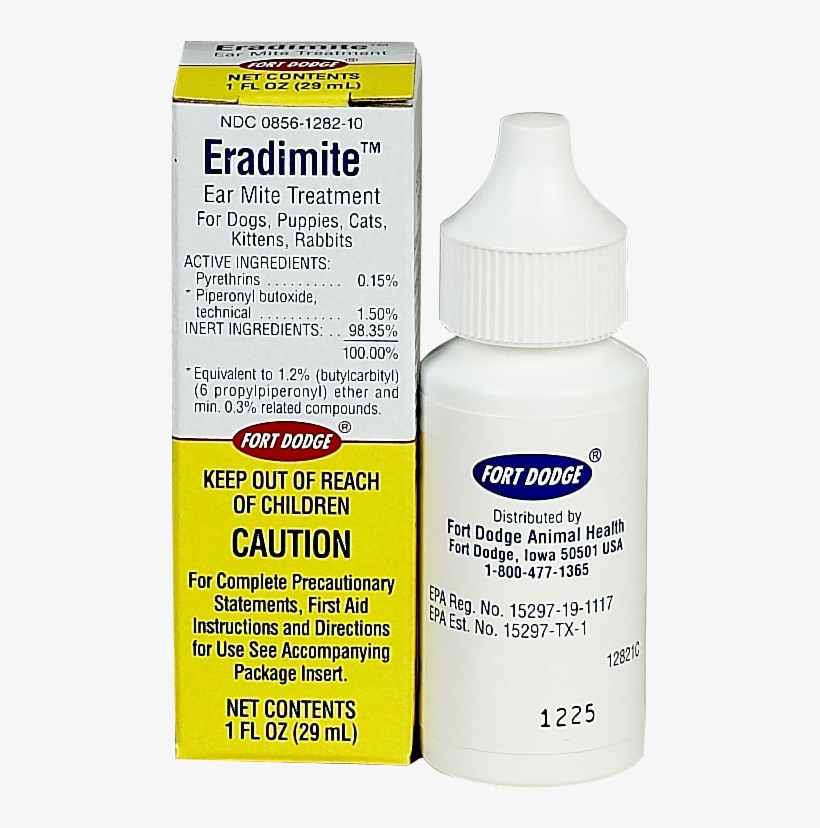 Zoetis Eradimite Ear Mite Treatment- 1oz, transparent png
