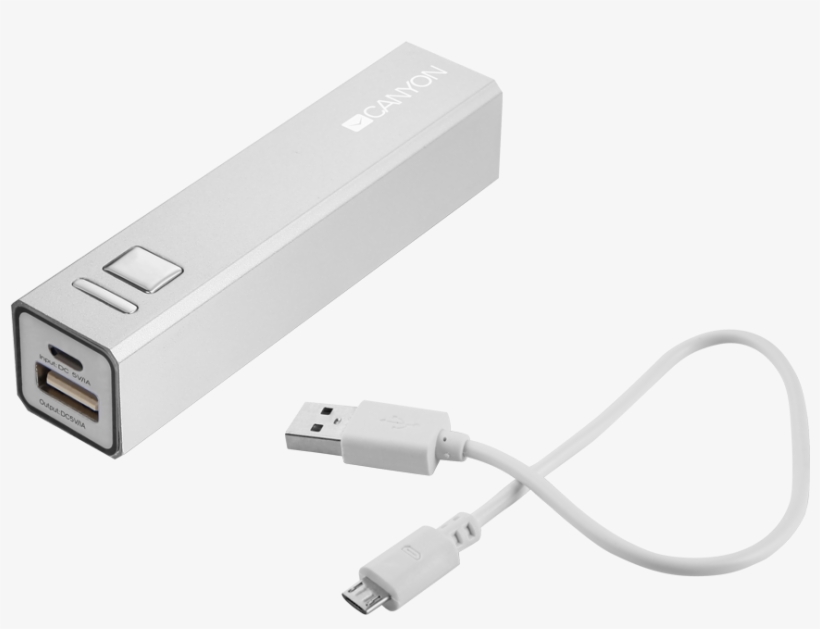 Compact Power Bank Fast And Easy Way To Charge Your - Canyon Aluminium Compact Battery Charger - White, transparent png