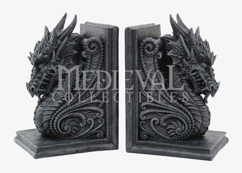 Dragon Bookend Set - Gothic Dragon Bookends Midieval Book Ends Evil Mediaeval, transparent png