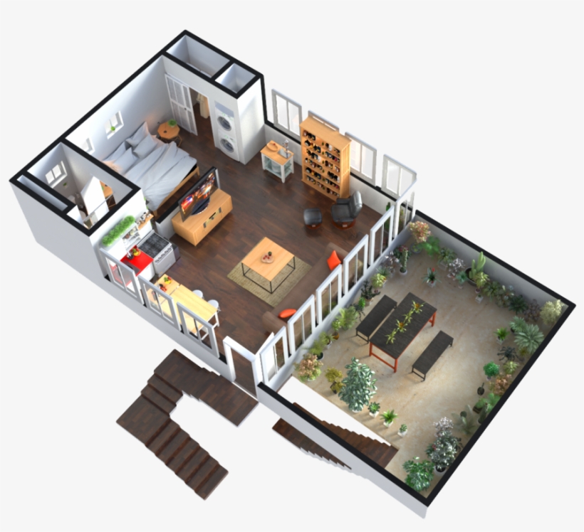 Residential House 3d Floor Plans Renderings - 3d Floor Plan Rayvat Engineering, transparent png