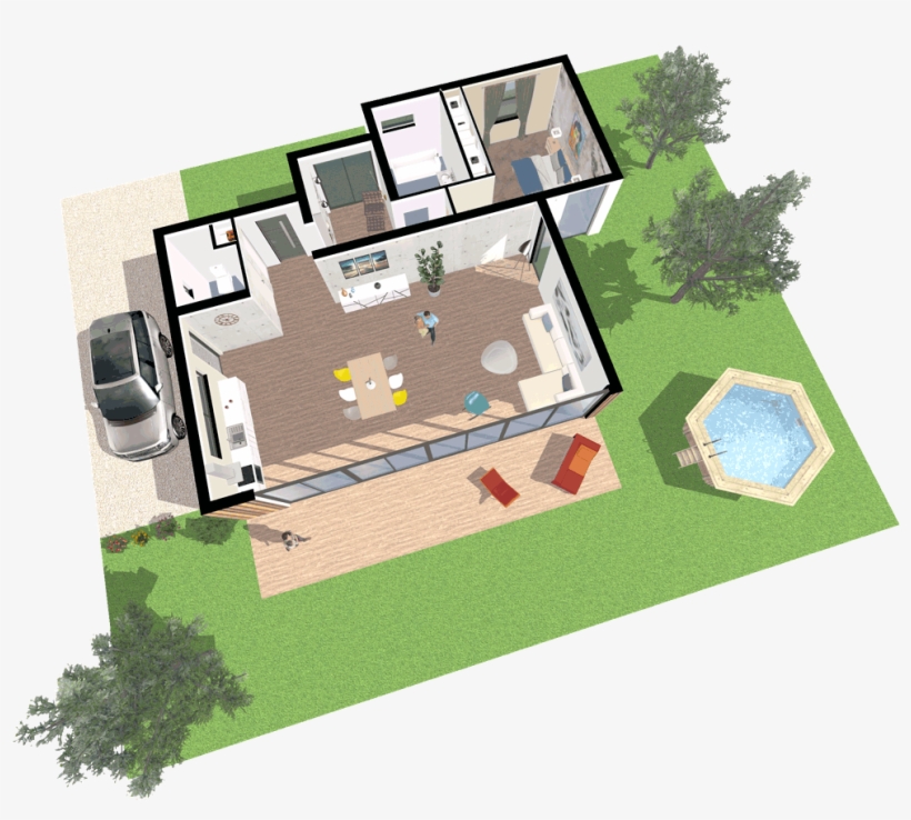 3d Floor Plan Made On Space Designer 3d - 3d Floor Plan, transparent png
