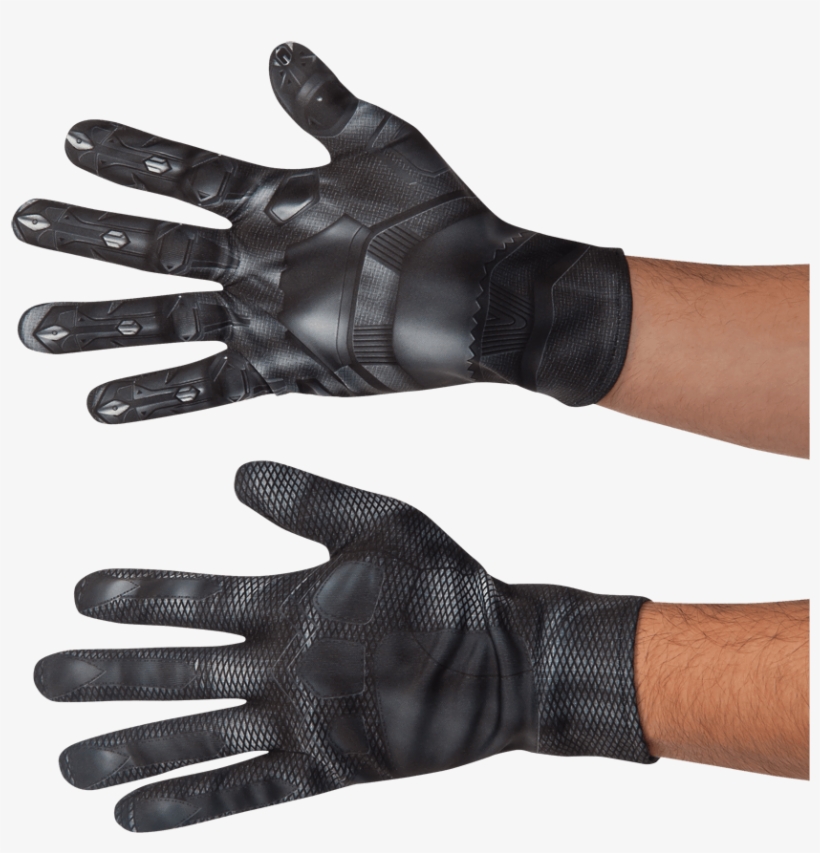 Adult Civil War Black Panther Gloves - Black Panther Gloves, transparent png
