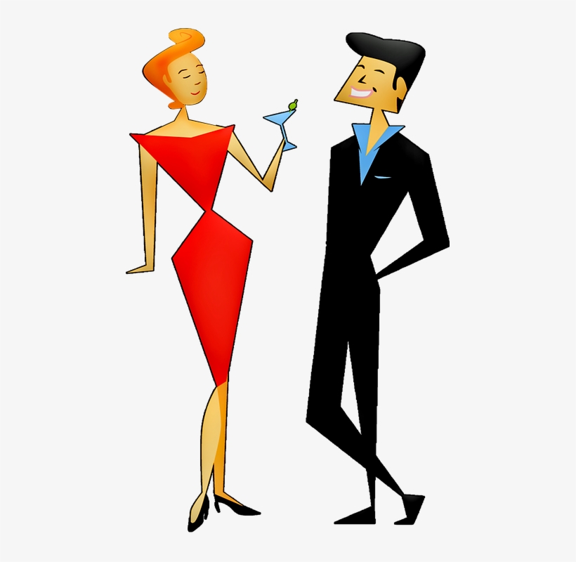 Man And Woman, Party, Retro Man, Retro Woman, transparent png