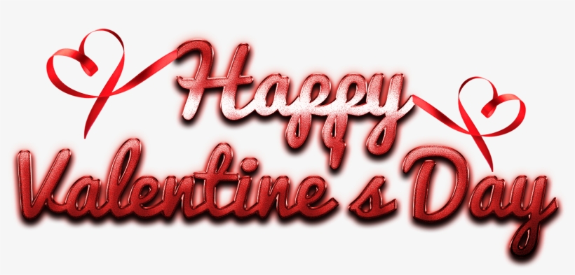 Happy Valentines Day Png Clipart - Red Ribbon Heart, transparent png