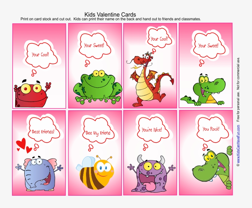 Kids Valentine's Day Cards - Valentines Cards For Kids, transparent png