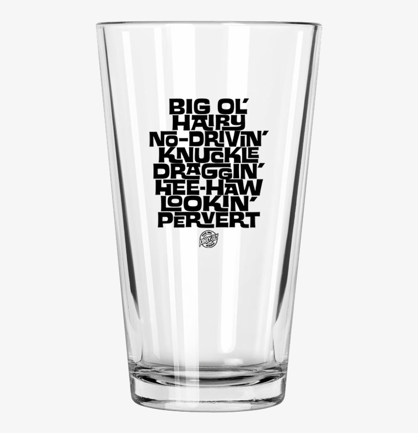 Big Ol' Hairy Pint Glass - Christmas Pint Glass, transparent png