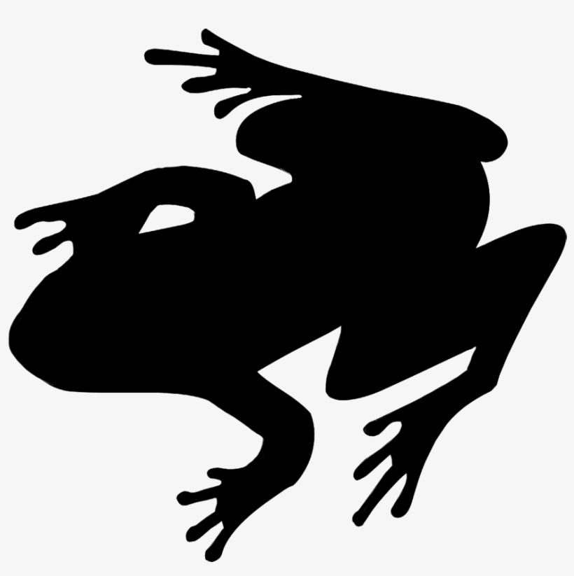 Frog Clipart Silhouette - Transparent Png Frog Black, transparent png