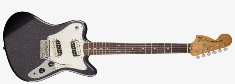 Fender Pawn Shop Super-sonic Rosewood Fingerboard Dark - John Mayer Guitar Black One, transparent png