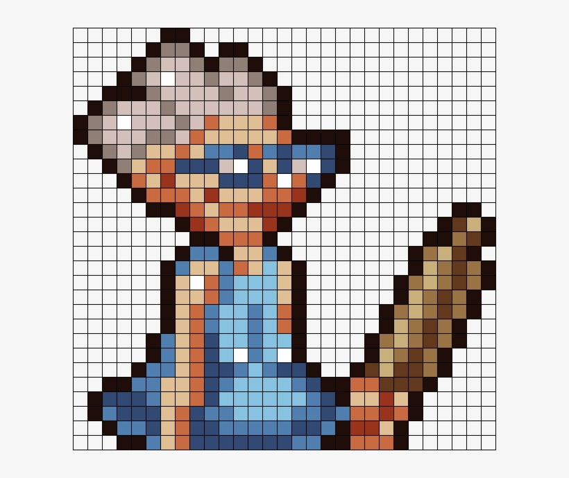 Cookie Clicker Grandma Perler Bead Pattern / Bead Sprite, transparent png