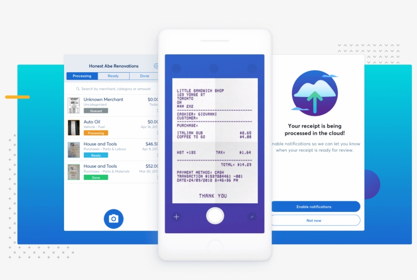 Convenient Mobile Expense Tracking - Receipt, transparent png
