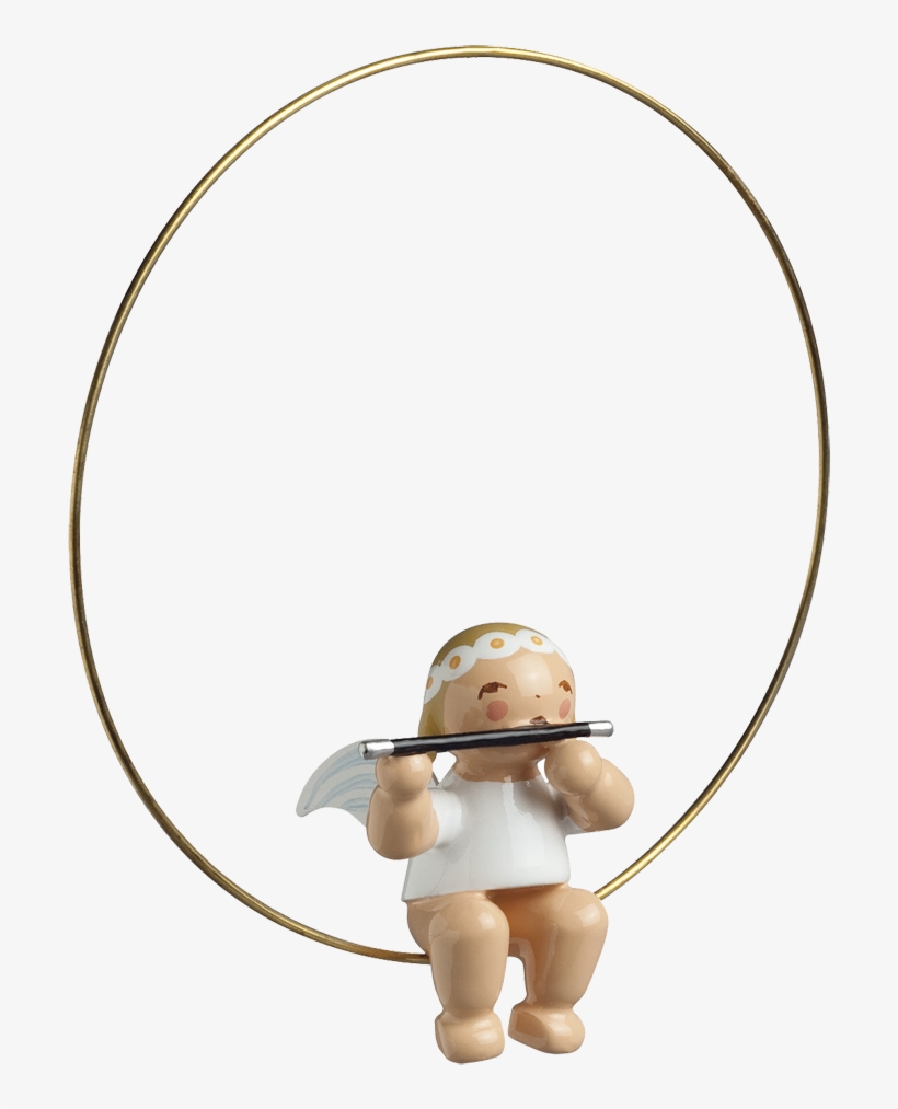 Christmas Tree Angel In Ring With Cross Flute - Wendt & Kühn Christbaumengel Im Ring Mit Querflöte, transparent png