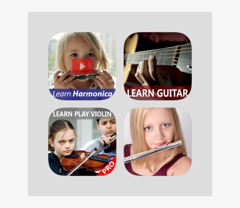 Learn Music Instruments Bundle Kit - Niños Tocando Violin, transparent png