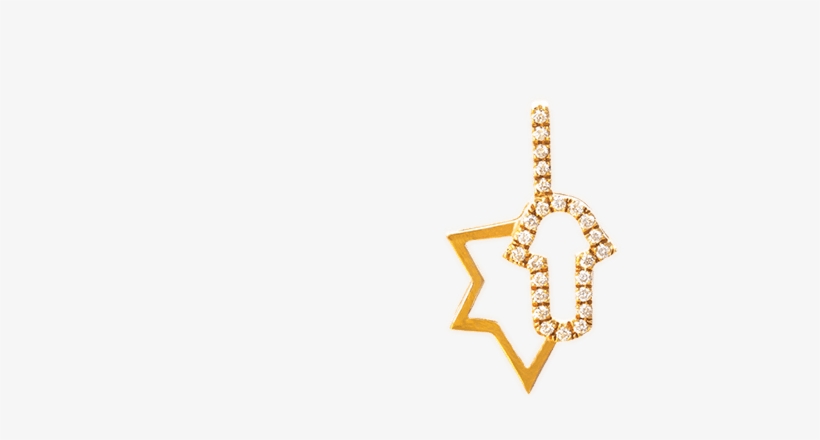 Star Of David And Hamsa Pendant - Chain, transparent png