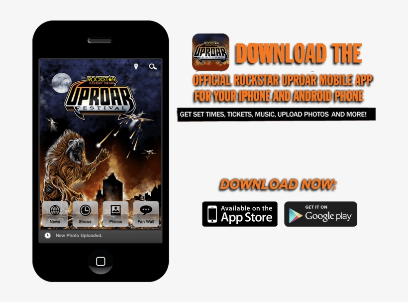 The Official Rockstar Energy Drink Uproar Festival - Available On The App Store, transparent png