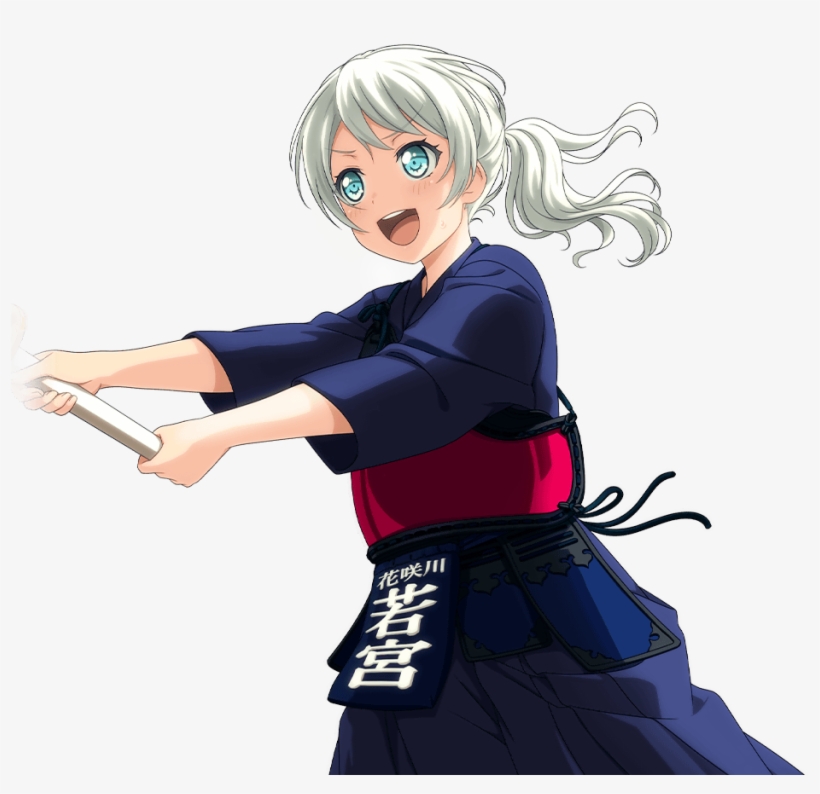 Eve Wakamiya - Pure - Indomitable Swordsman - Card - Bang Dream!, transparent png