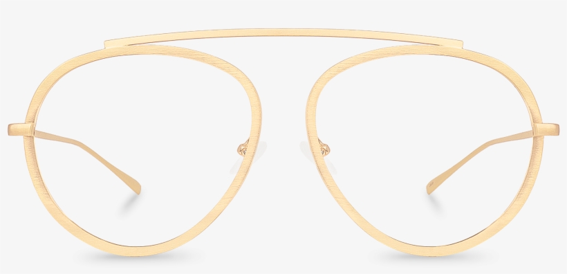 Front View Of Jace Aviator Glasses Made From Gold Metal, transparent png