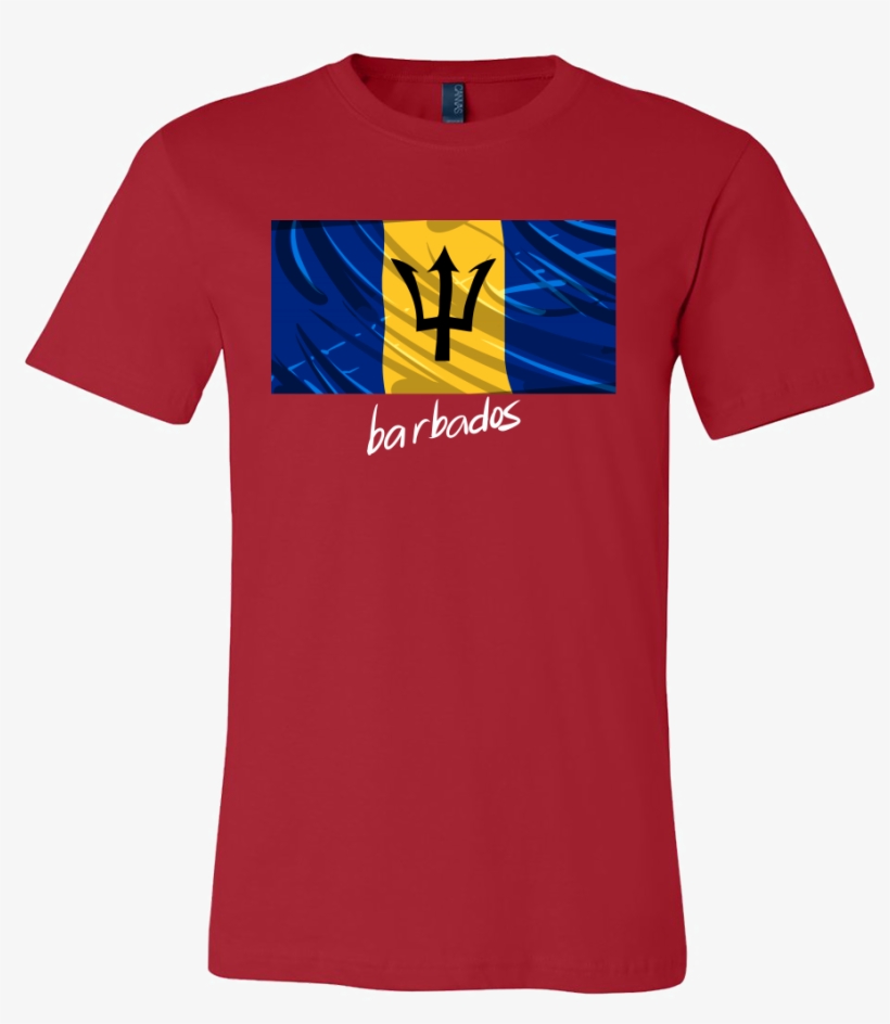 Barbados Graphic Patriotic Vintage Flag T-shirt - T-shirt, transparent png
