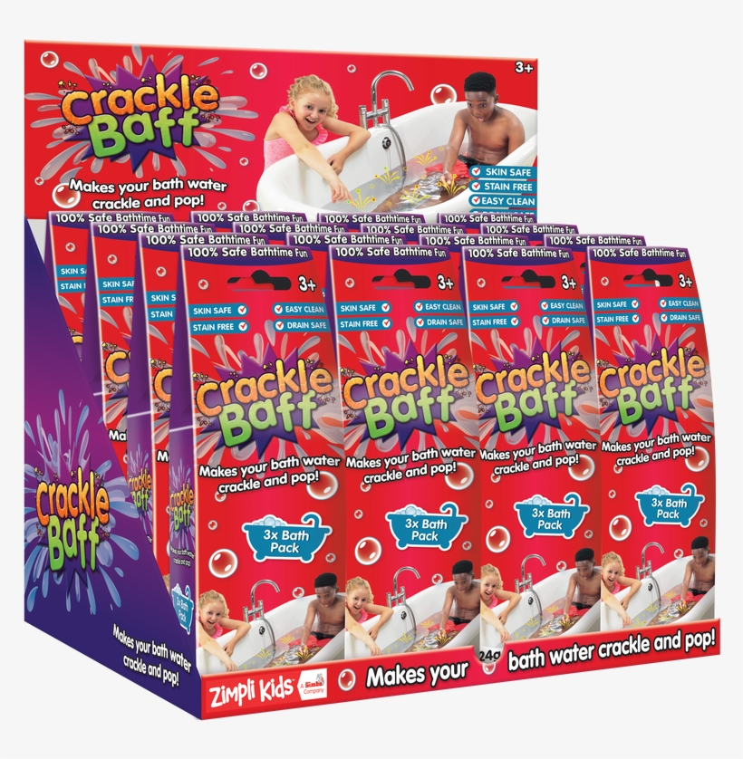 Crackle Baff And Baff Blasts - (6 Bath Pack) Crackle Baff | Kids' Crackling Bath Dust, transparent png