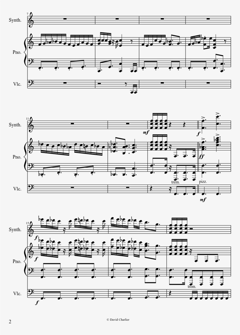King Piccolo Theme Sheet Music Composed By Music - Violin, transparent png