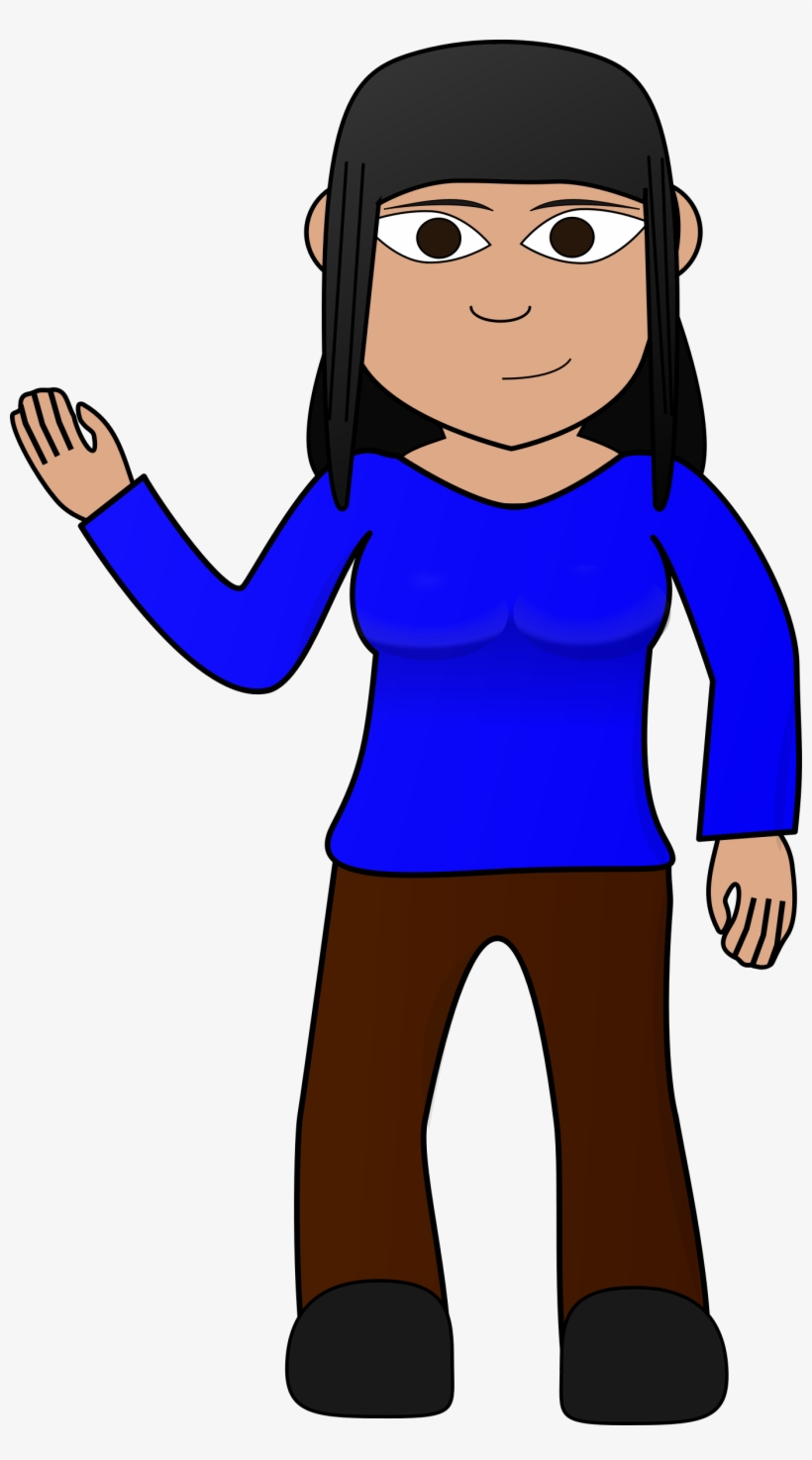 This Free Icons Png Design Of Waving Girl, transparent png