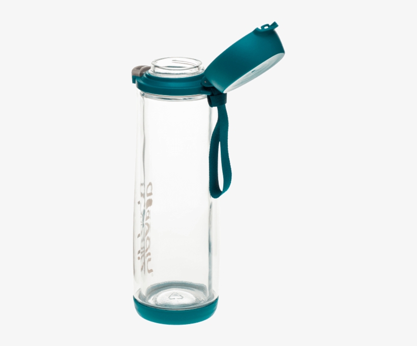Glass-lined Water Bottle - Water, transparent png