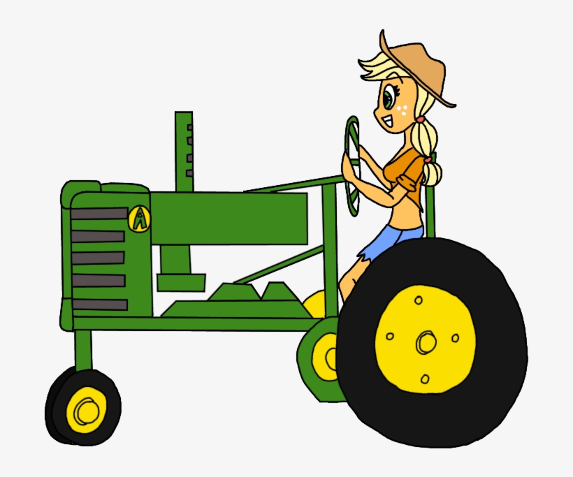 Picture Transparent Stock Aj Driving A By Lorettafox - Cartoon Girl On Tractor, transparent png