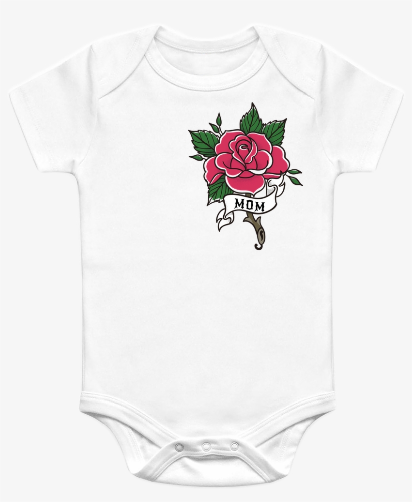 Rose Tattoo Onesie For Mother's Day - Custom Tattoo Rose Pillow Case, transparent png