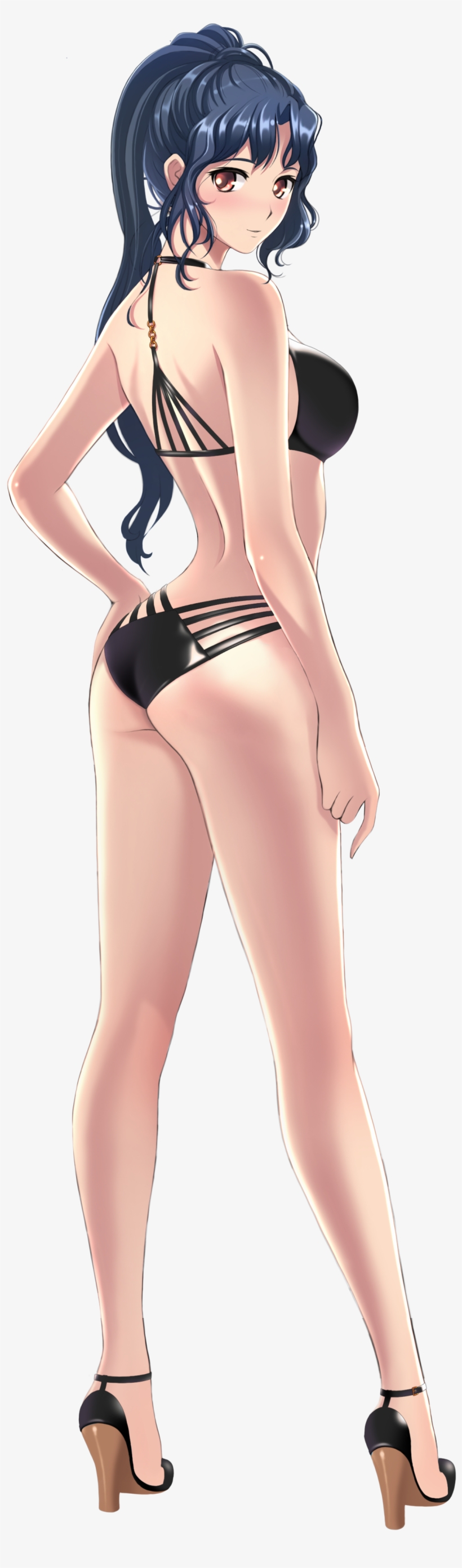 Nicole Sexy Black Swimsuit - Blue, transparent png