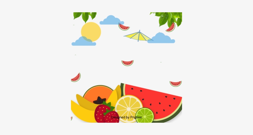 Beautiful Cool Cartoon Summer Drinks Holiday Background, - Summer, transparent png