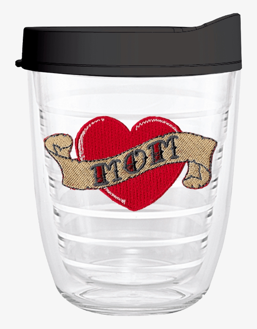 Mom Tattoo Heart 12oz Tumbler - Tumbler, transparent png