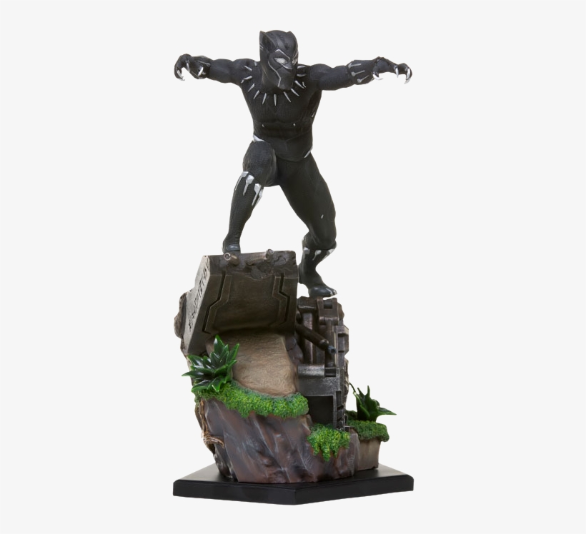 23" Marvel Statue Black Panther - Black Panther Iron Studios, transparent png