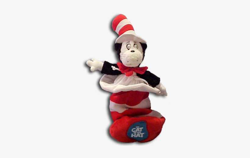 Talking Cat In The Hat In Drawstring Bag Plush - Cat In The Hat Book And Plush, transparent png