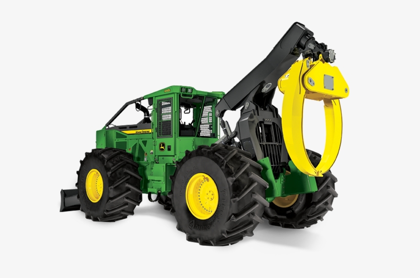 Front View Of The 948l Grapple Skidder Coming Up Over - 948l John Deere Skidder, transparent png