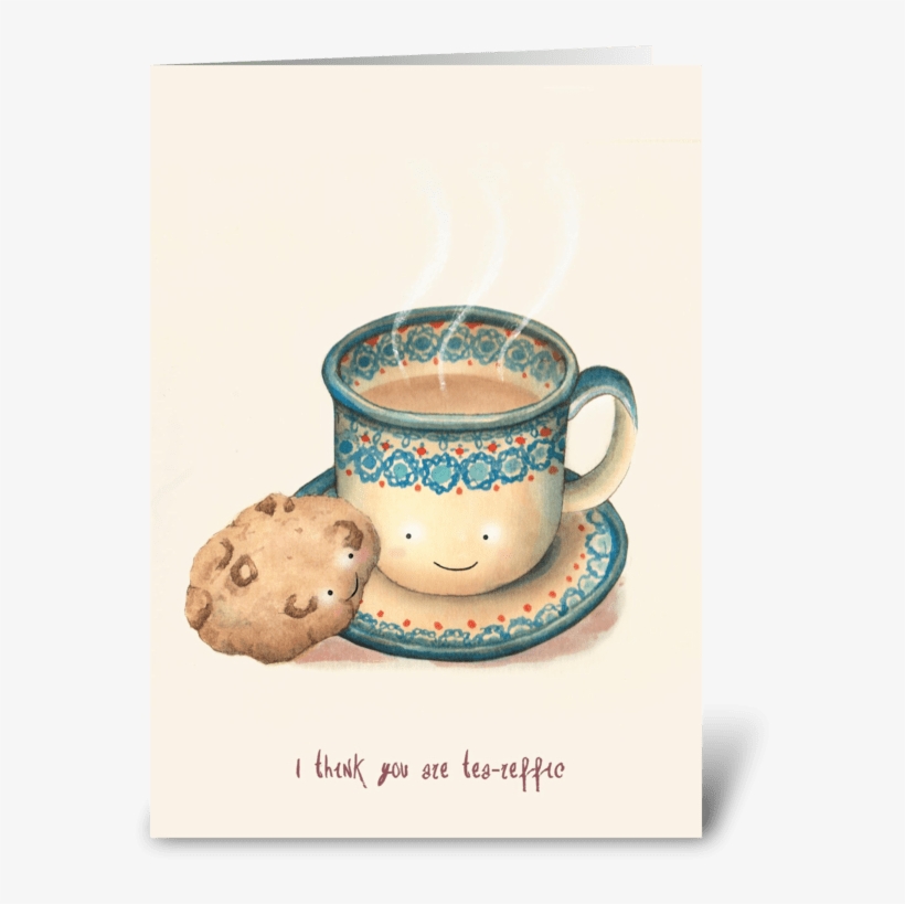 Tea-reffic Greeting Card - Coffee Cup, transparent png