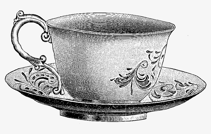 This Is A Pretty Tea Cup And Saucer Digital Stamp I Tea Cup And
