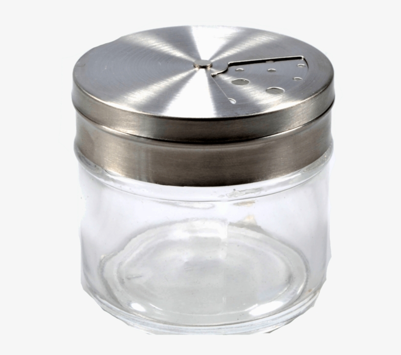 Salt Shaker Mit Stainless Steel Lid - Gewürzstreuer Edelstahl, transparent png