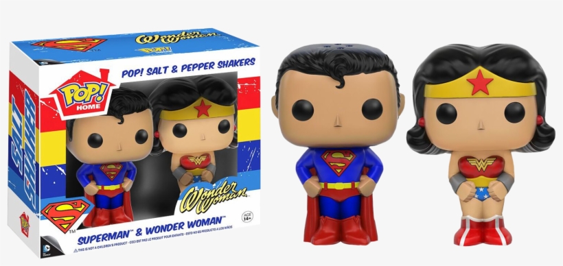 Home Salt And Pepper Shakers - Funko Pop Superman And Wonder Woman, transparent png