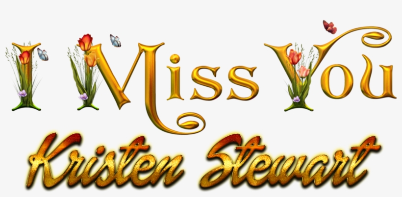 Kristen Stewart Missing You Name Png - Dekorjinal Harf Dekoratif Yastık Kılıfı - 40x40 Cm, transparent png