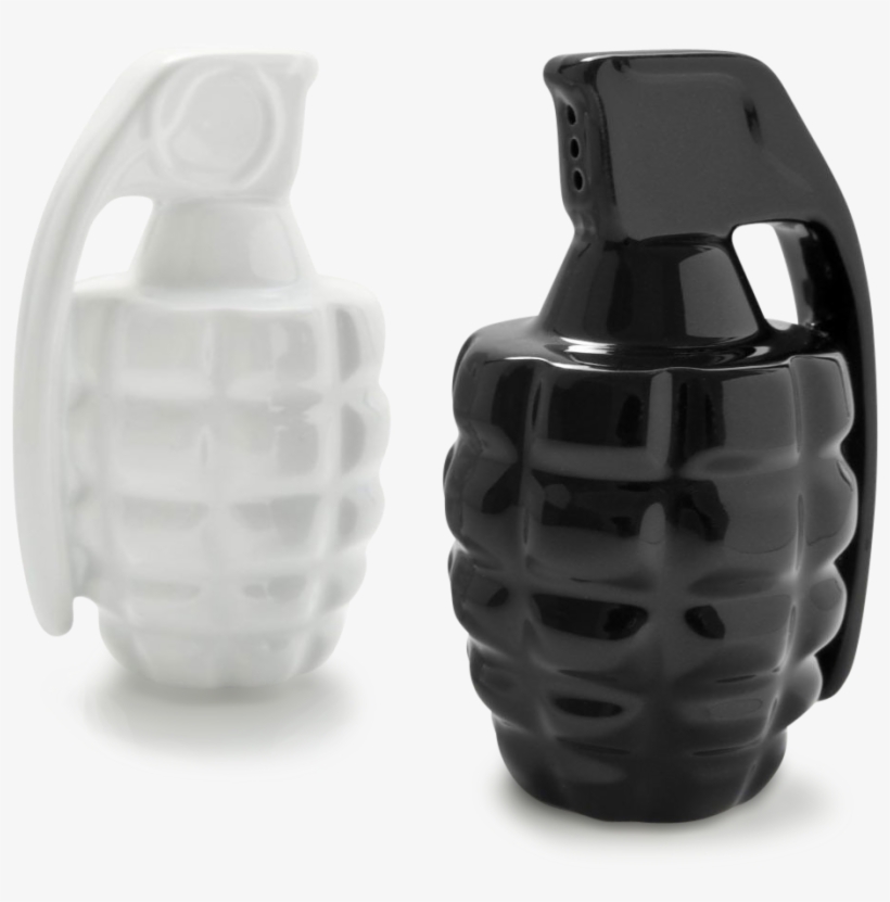 Porcelain Hand Grenade Salt & Pepper Shaker Set-0 - Grenade Salt And Pepper Shakers, transparent png