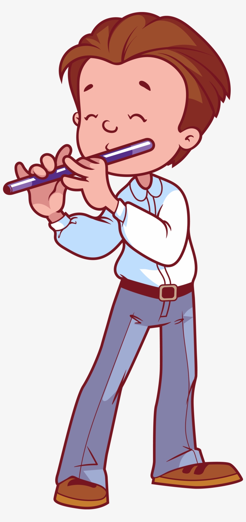 Anchorman Clip Flute - Boy Flute Png Clipart, transparent png