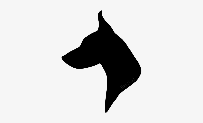 Dog Head Silhouette Png Images Pictures - Doberman Head Silhouette, transparent png