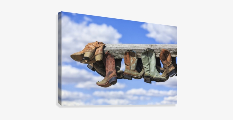 Old Cowboy Boots Hanging In Memory Of John Booth, Great - Posterazzi Old Cowboy Boots Hanging In Memory, transparent png