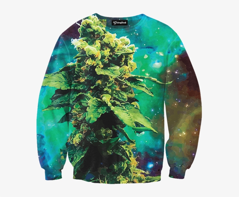 A Big Joint - Weed Galaxy Sweater, transparent png