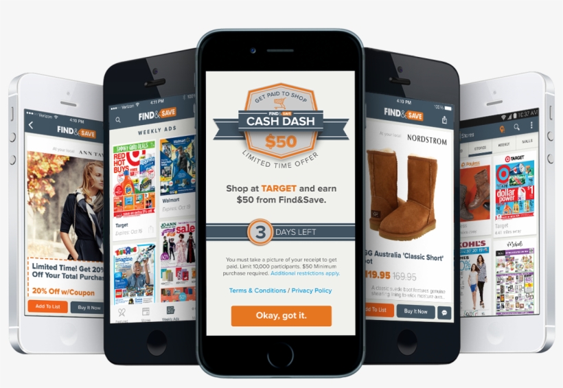 Findsave App For Iphone And Andro - Coupon, transparent png