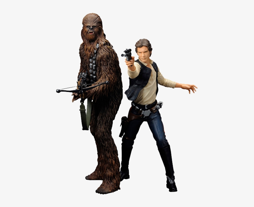 Clip Art Library Star Wars Artfx Statue Pack Hero Stash - Kotobukiya Star Wars Han Solo • Chewbacca Artfx+ Statue, transparent png