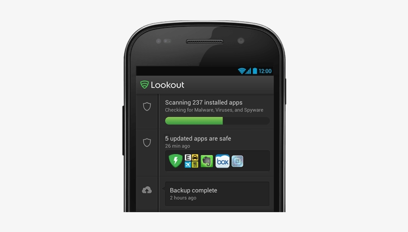 At&t To Preload 'lookout' Antivirus And Security App - Smartphone, transparent png