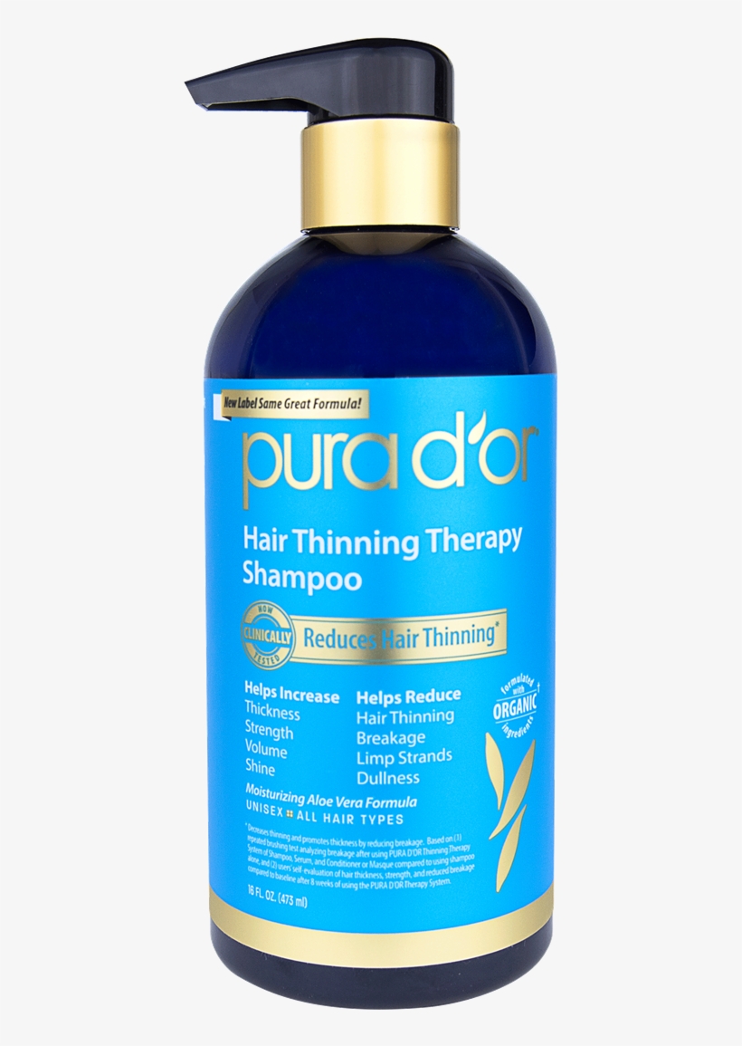 Load Image Into Gallery Viewer, Hair Thinning Therapy - Pura D Or Hair Loss Shampoo, transparent png