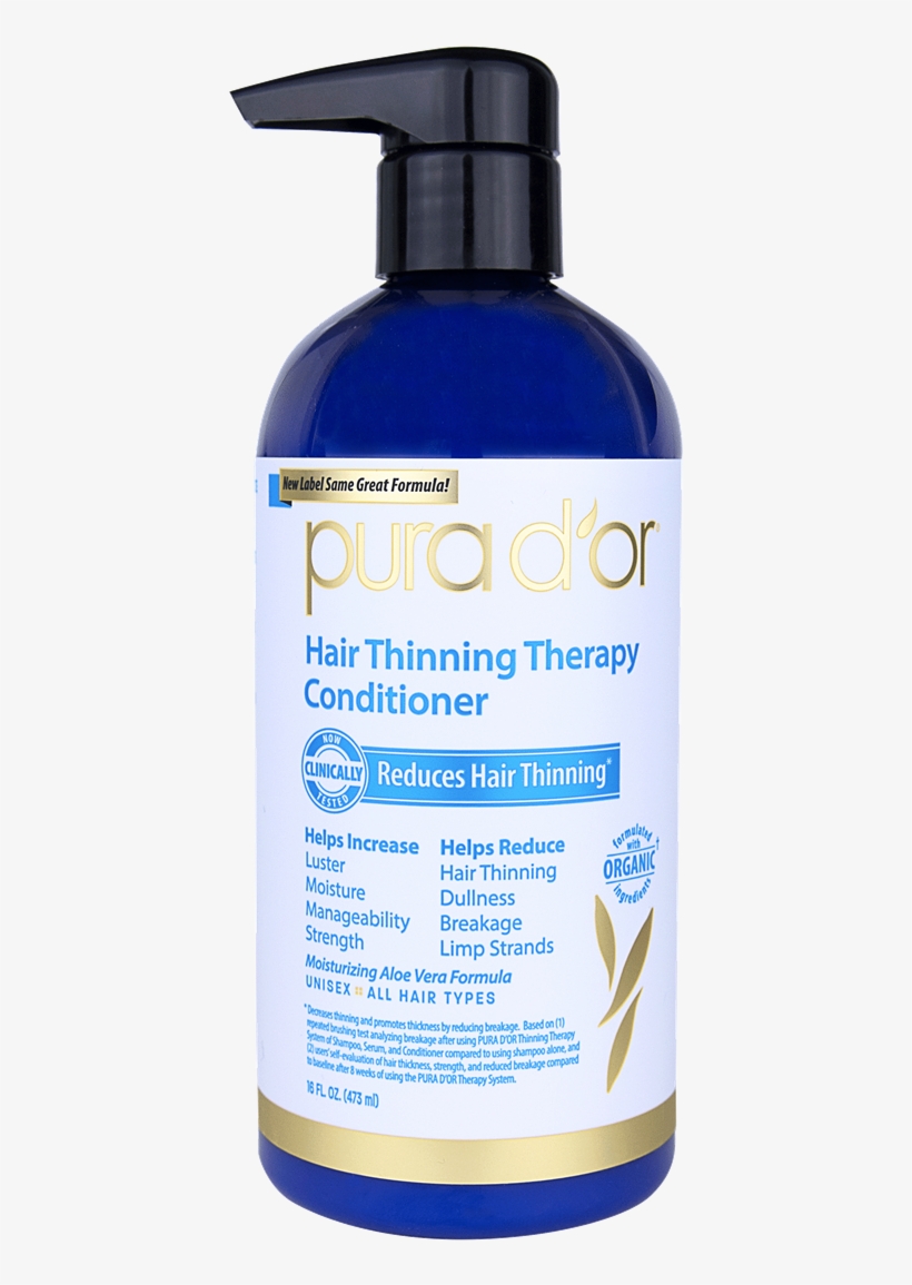 Load Image Into Gallery Viewer, Hair Thinning Therapy - Pura D'or Hair Loss Prevention Therapy Conditioner, transparent png