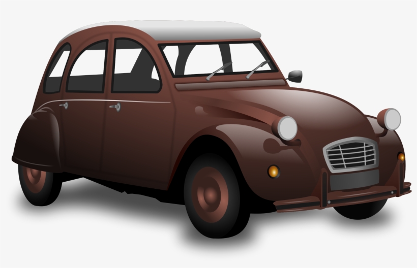 Classic - Brown Car Clipart, transparent png